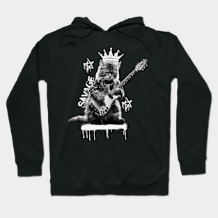 Rock Cat Playing Guitar Hoodie